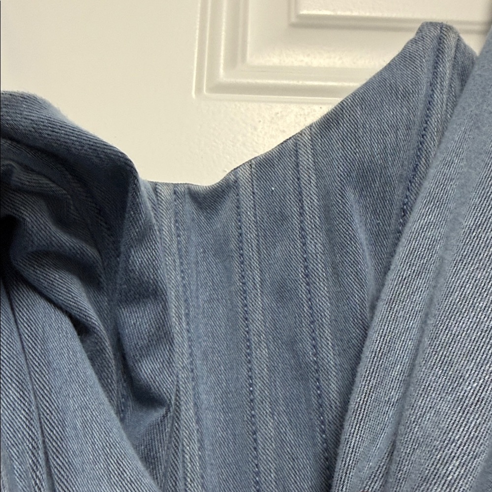 JLUXLABEL Krishna One Shoulder Blue Dress Size Small Denim Maxi NWT - Picture 8 of 9